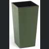 Doniczka Finezja ECO dłuto 19x19 h37 - Zielony leśny