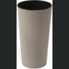 Doniczka Lilia ECO wood + wkład 19 h36 - Szara dłuto