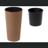 Doniczka Lilia ECO wood + wkład 19 h36 - Naturalne drewno dłuto