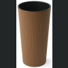 Doniczka Lilia Jumper ECO wood + wkład 25 h47 - Naturalne drewno