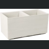 Donica doniczka KARO deska recycled na kółkach 80x40 h40 - Krem