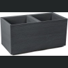 Donica doniczka KARO deska recycled na kółkach 80x40 h40 - Antracyt