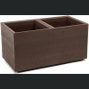 Donica doniczka KARO ECO coffee na kółkach 80x40 h40 - Espresso