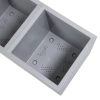 Donica doniczka KARO deska recycled na kółkach 80x40 h40 - Beżowa