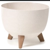 Doniczka misa Roma ECO wood 24 h20 - Biały