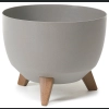 Doniczka misa Roma ECO wood 24 h20 - Szara