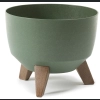 Doniczka misa Roma ECO wood 29 h23 - Zielony Leśny