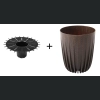 Doniczka MIRA ECO coffee 19 h22,5 + wkładka - Espresso