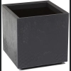 Donica doniczka KARO recycled na kółkach 40x40 h40 - Czarny beton