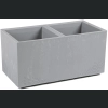 Donica doniczka KARO recycled na kółkach 80x40 h40 - Szary beton