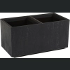 Donica doniczka KARO recycled na kółkach 80x40 h40 - Czarny beton