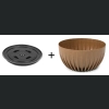 Misa stojąca MIRA ECO wood 30 h15 + wkładka - Naturalne drewno