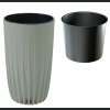 Donica MIRA wysoka Slim ECO recycled + wkład 25 h42 - Szarozielony
