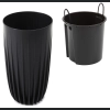 Donica MIRA wysoka Slim ECO recycled + wkład 30 h51 - Czarna