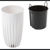 Donica MIRA wysoka Slim ECO recycled + wkład 30 h51 - Biała