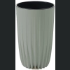 Donica MIRA wysoka Slim ECO recycled + wkład 30 h51 - Szarozielony
