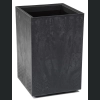 Doniczka KARO wysoka ECO recycled na kółkach 40x40 h60 - Czarny Beton