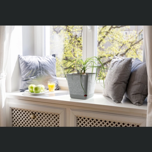 Doniczka - osłonka KORA textil 30x30 h30 - Szara