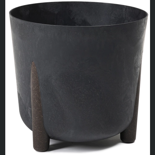 Doniczka Frida ECO recycled 21 h20 - Czarny Beton
