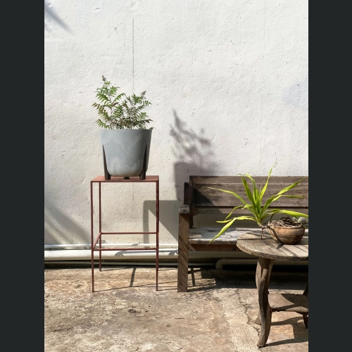 Doniczka Frida ECO recycled 30 h28 - Szary Beton