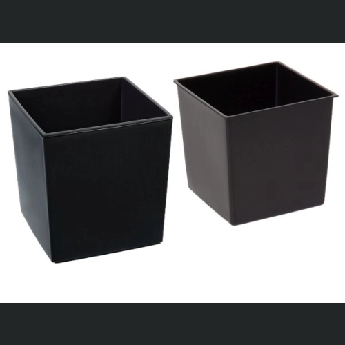Doniczka Juka + wkład 25x25 h26 - Czarna połysk
