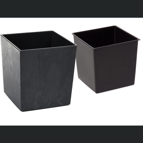 Doniczka Juka + wkład 25x25 h26 - Czarny Beton