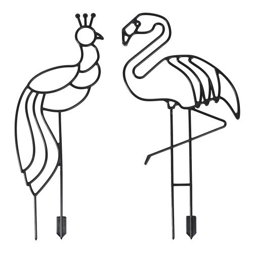 2 x Podpórka do roślin drabinka 55 cm - ptaki