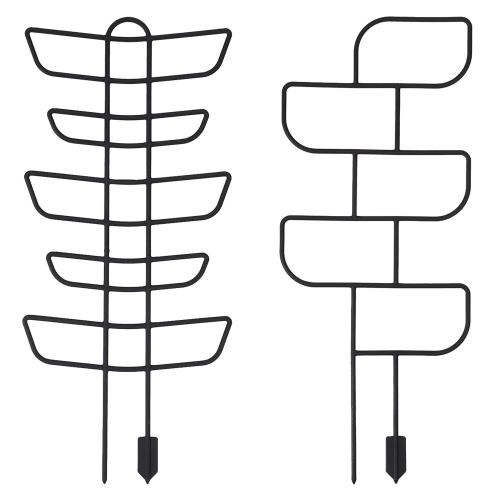 2 x Podpórka do roślin drabinka 55 cm - wzór geometryczny