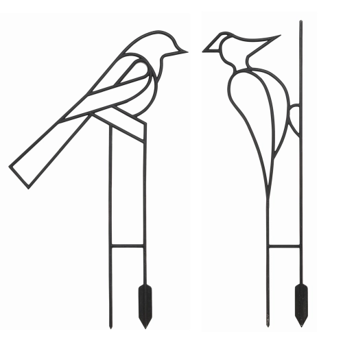 2 x Podpórka do roślin drabinka 42 - 45 cm - ptaki