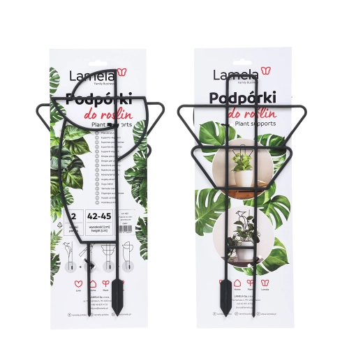 2 x Podpórka do roślin drabinka 42 - 45 cm - wzór geometryczny