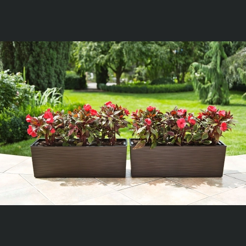 Skrzynka Begonia 19x56 h19,5 - Mokka dłuto