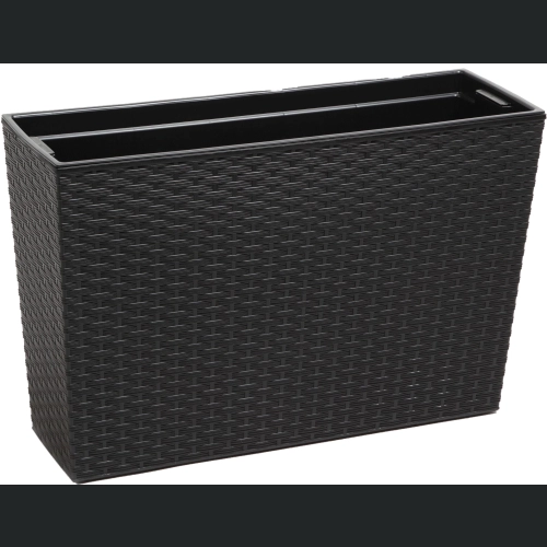 Skrzynka Werbena 19x56 h36 - Czarna rattan