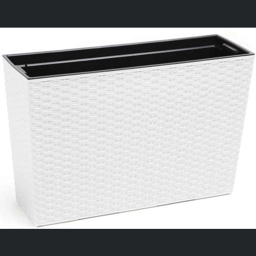 Skrzynka Werbena 19x56 h36 - Biała rattan