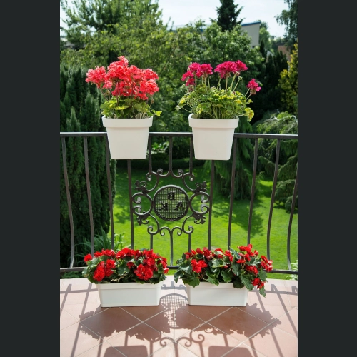 Donica balustradowa Lobelia 29x29 h24 - Krem