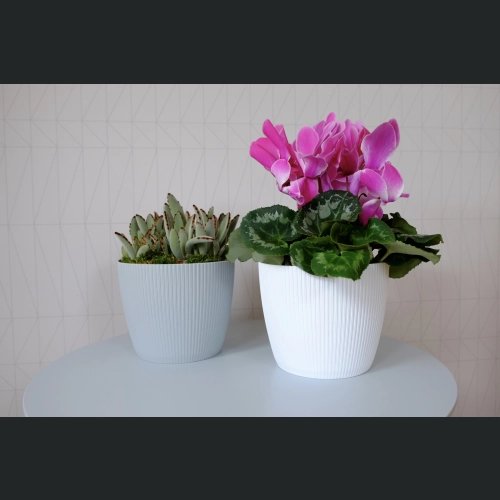 Doniczka MAGNOLIA Jumper 11 h8 Jasny szary