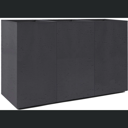 Doniczka KARO wysoka recycled na kółkach 86x29 h59 - Antracyt