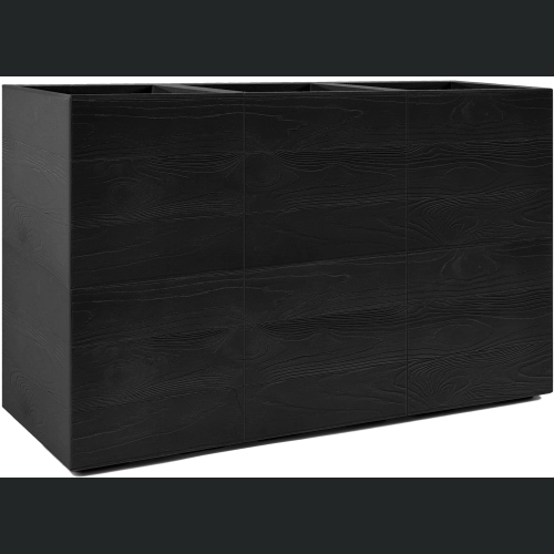 Doniczka KARO deska wysoka recycled na kółkach 86x29 h59 - Czarny