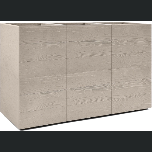 Doniczka KARO deska wysoka coffee na kółkach 86x29 h59 - Latte