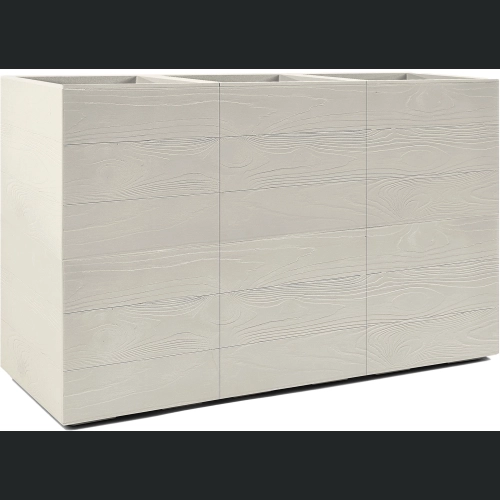 Doniczka KARO deska wysoka recycled na kółkach 86x29 h59 - Beżowy