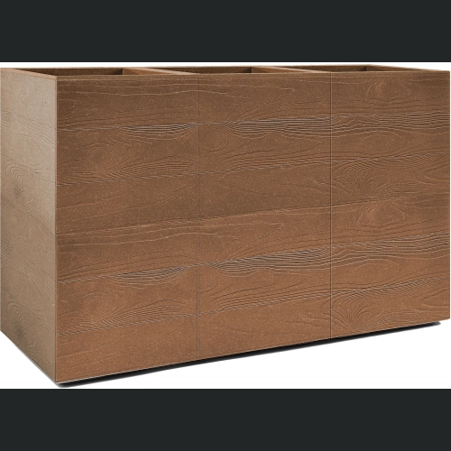 Doniczka KARO deska wysoka wood na kółkach 86x29 h59 - Naturalne drewno