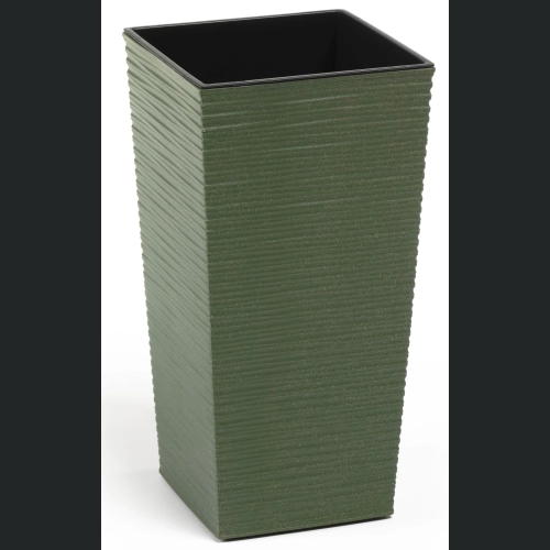 Doniczka Finezja ECO dłuto 19x19 h37 - Zielony leśny