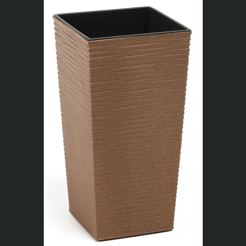 Doniczka Finezja ECO dłuto 35x35 h68 Naturalne drewno