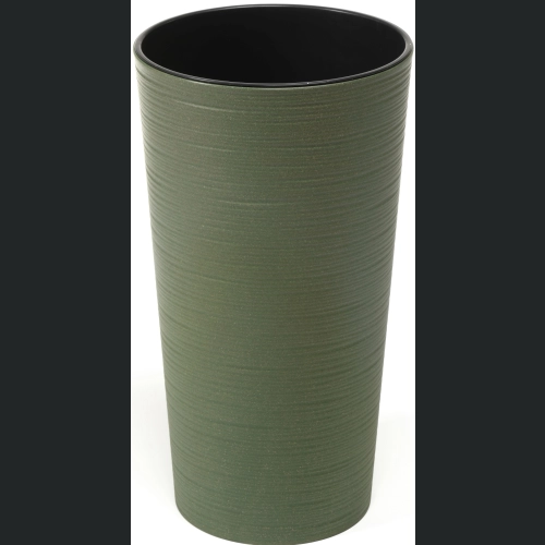 Doniczka Lilia ECO wood + wkład 19 h36 - Zielony leśny dłuto