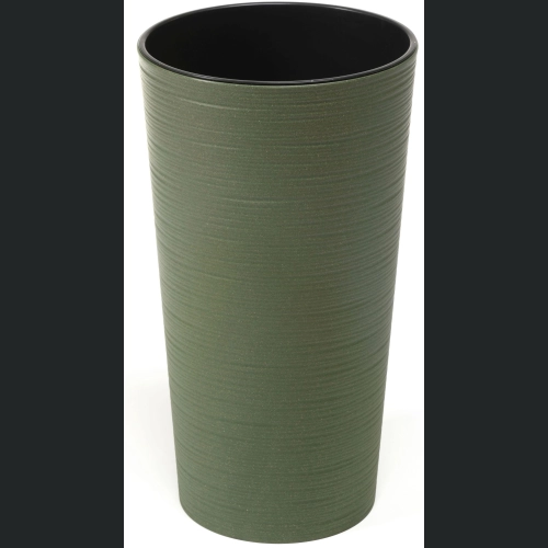 Doniczka Lilia ECO wood + wkład 30 h57 - Zielony leśny dłuto