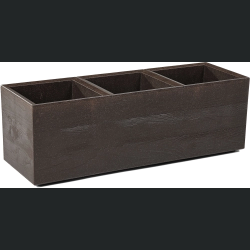 Donica doniczka KARO ECO coffee na kółkach 90x30 h30 - Espresso