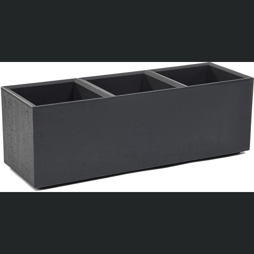 Donica doniczka KARO recycled na kółkach 90x30 h30 - Antracyt