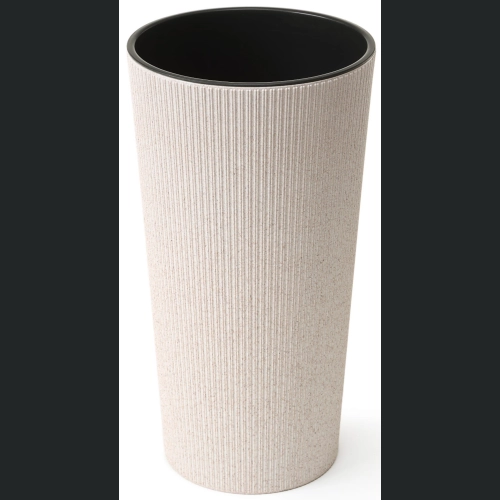 Doniczka Lilia Jumper ECO wood + wkład 30 h57 - Biała