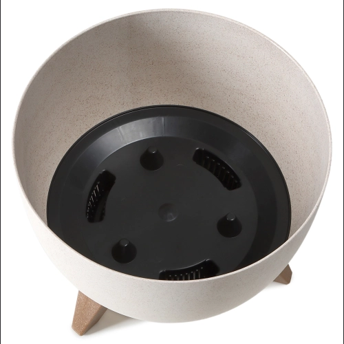 Doniczka misa Roma ECO wood 24 h20 - Biały