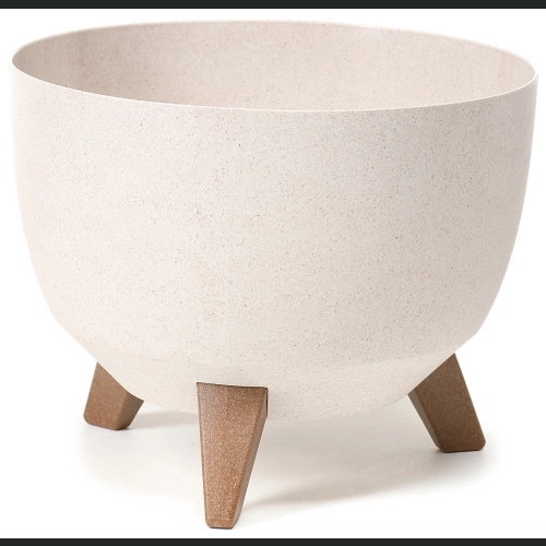 Doniczka misa Roma ECO wood 24 h20 - Biały