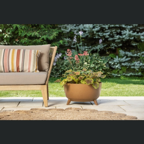 Doniczka misa Roma ECO wood 24 h20 - Naturalne drewno